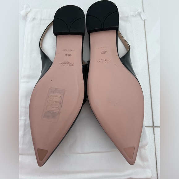 Prada SLINGBACK Flats in Black leather - Picture 3 of 3